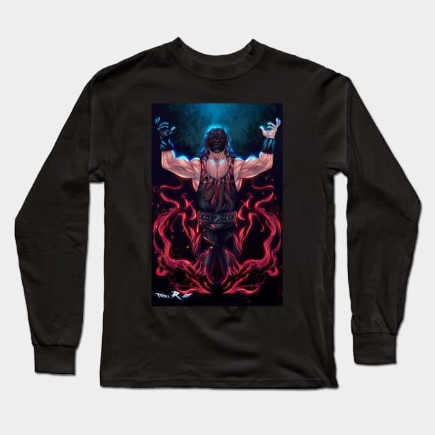 Hell Fire and Brimstone Long Sleeve T-Shirt by Triple R Art